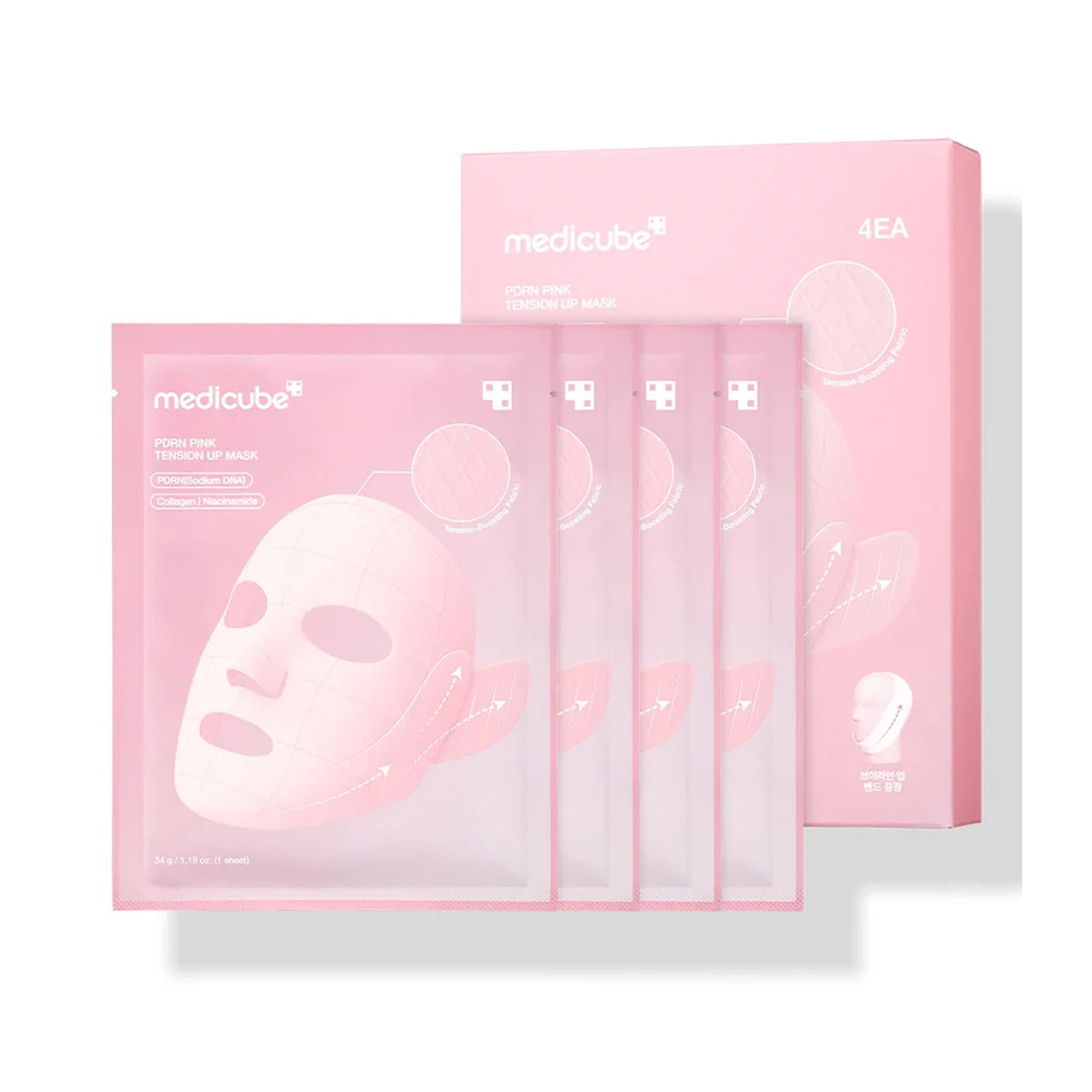 Medicube PDRN pink tension up mask 4EA- 34g