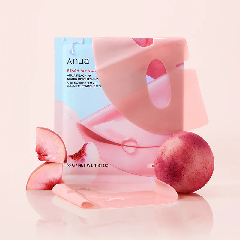 ANUA Peach 70 + Niacin Brightening Collagen Mask 38G (single sheet)