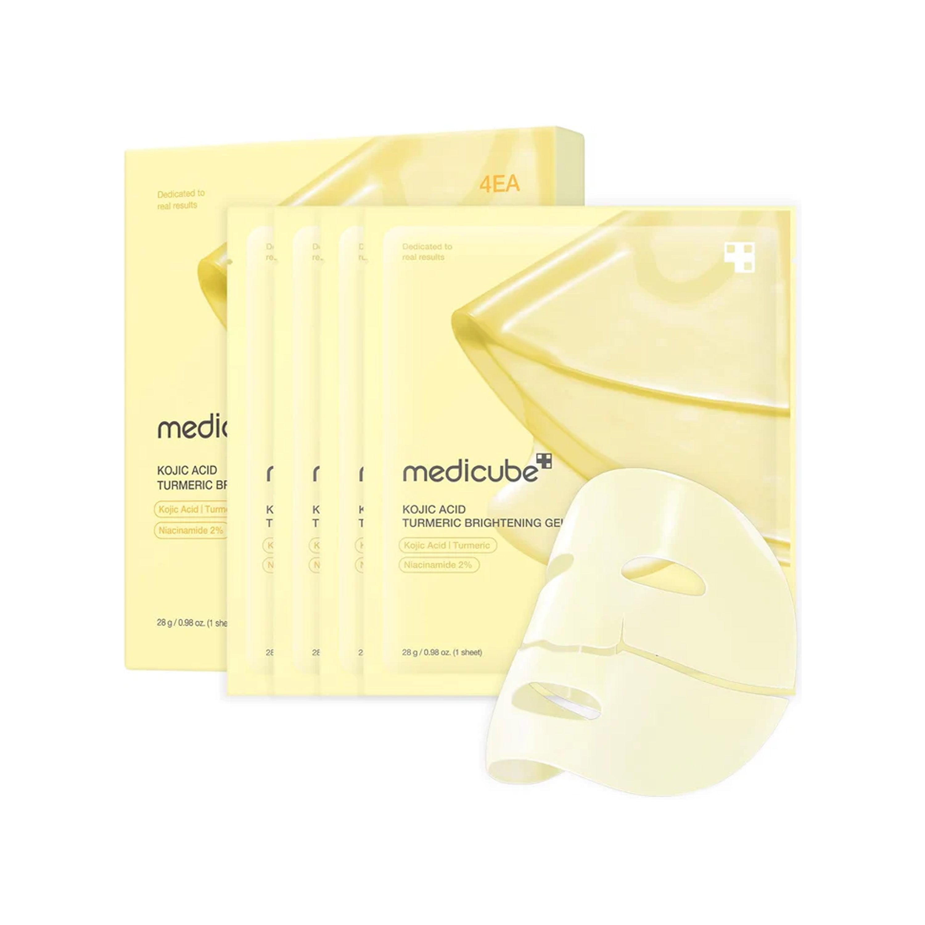 MEDICUBE KOJIC ACID TURMERIC BRIGHTENING GEL MASK 28G