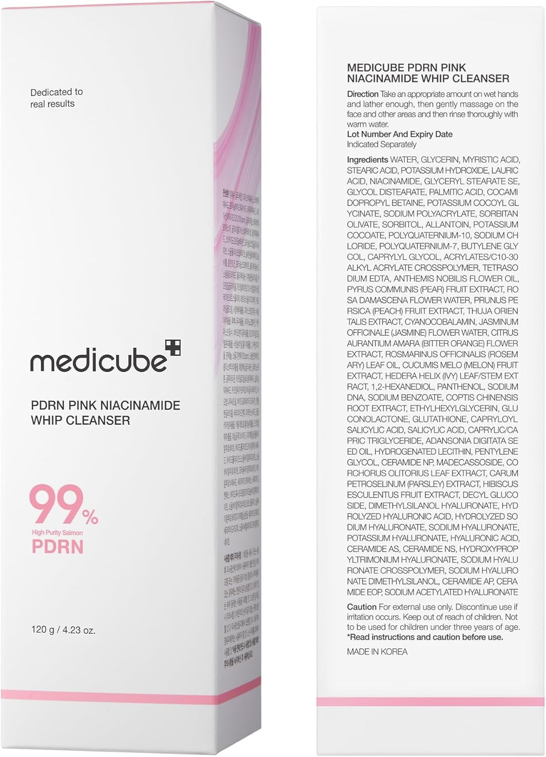 MEDICUBE - PDRN Pink Niacinamide Whip Cleanser – Gentle Brightening Foam | 120 g