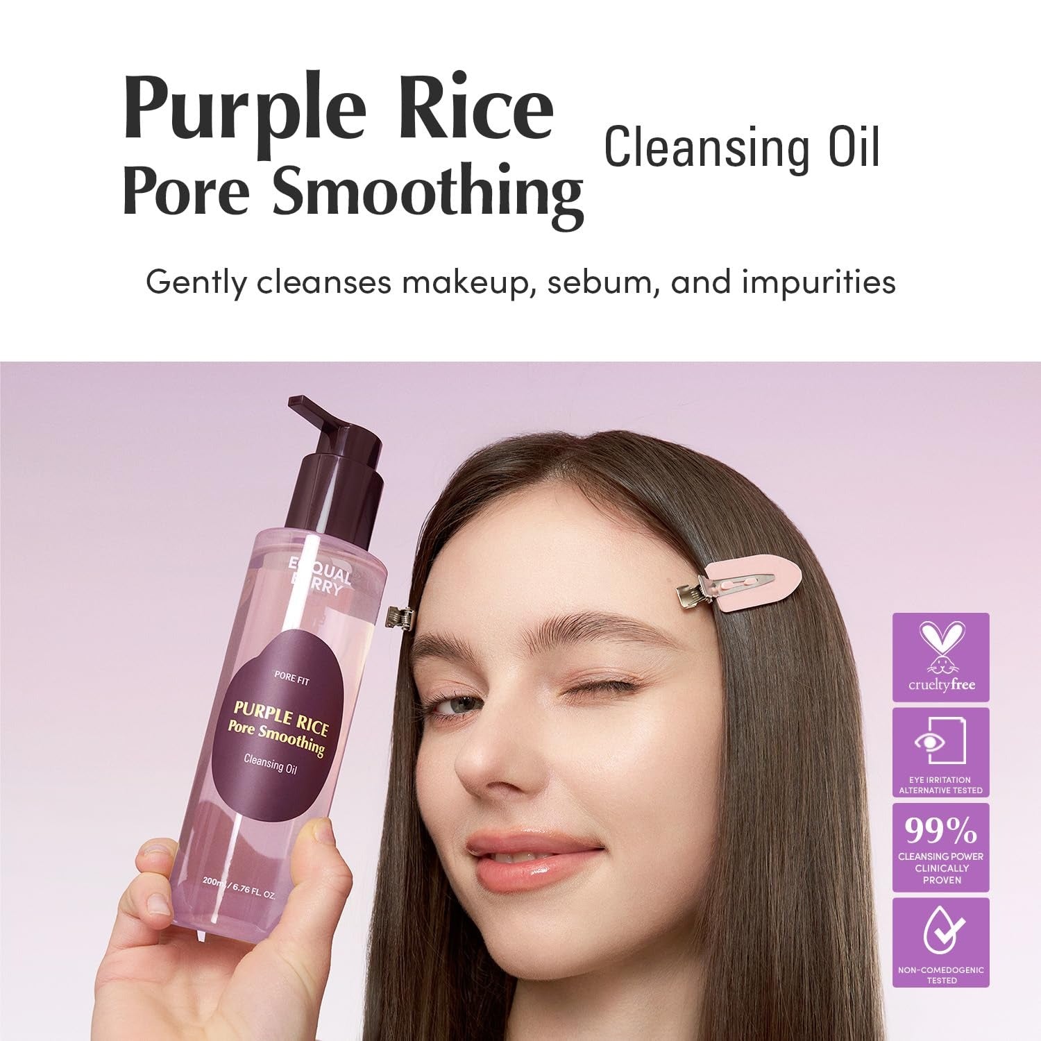 [EQQUALBERRY] Purple Rice Pore Smoothing Cleansing Oil